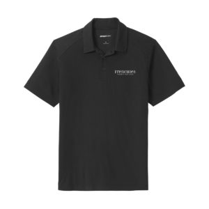 FR0219 Mens Wicking Polo Black Flat LC White