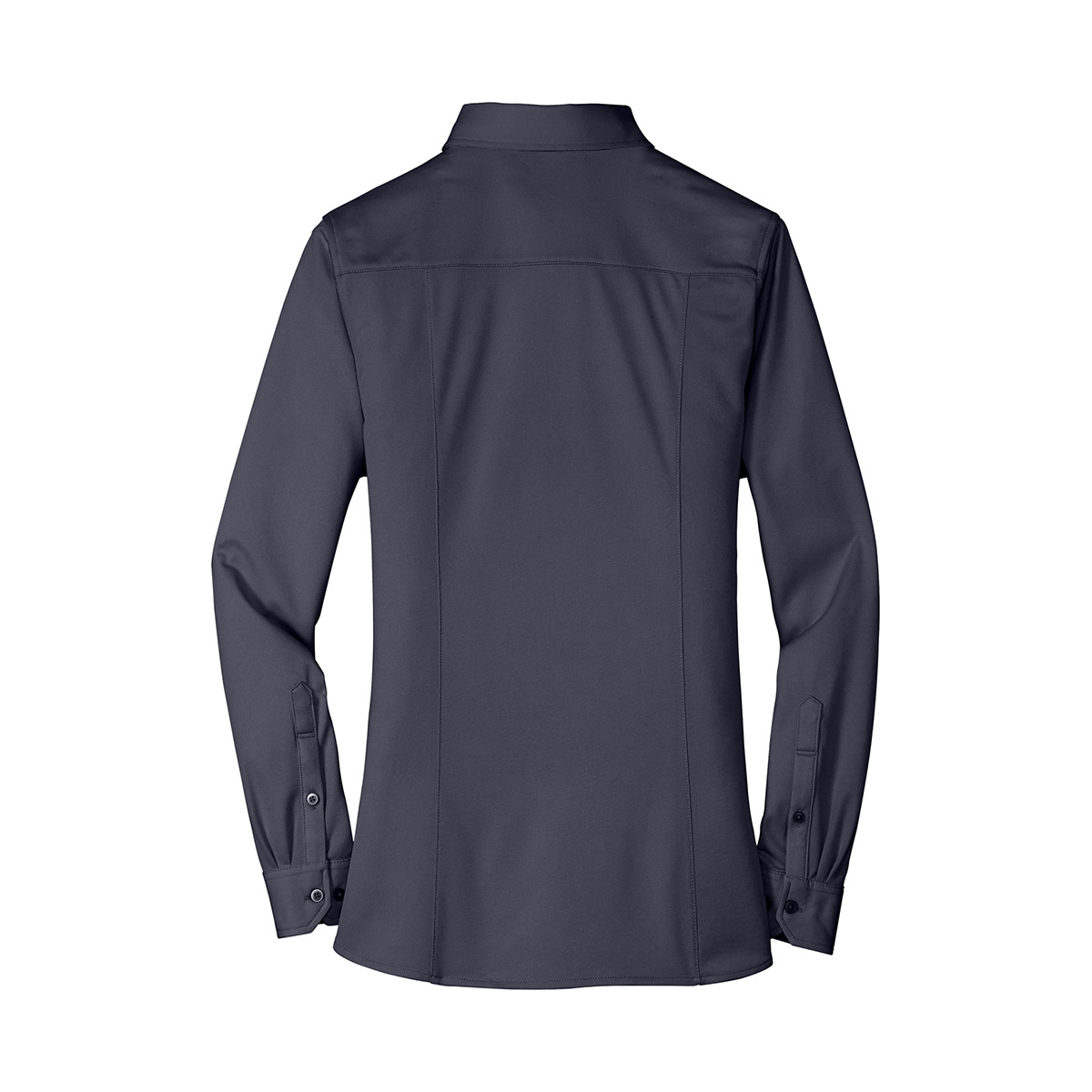 FR19 L570 Port Authority Ladies Dimension Knit Dress Shirt battleshipgrey back 1200