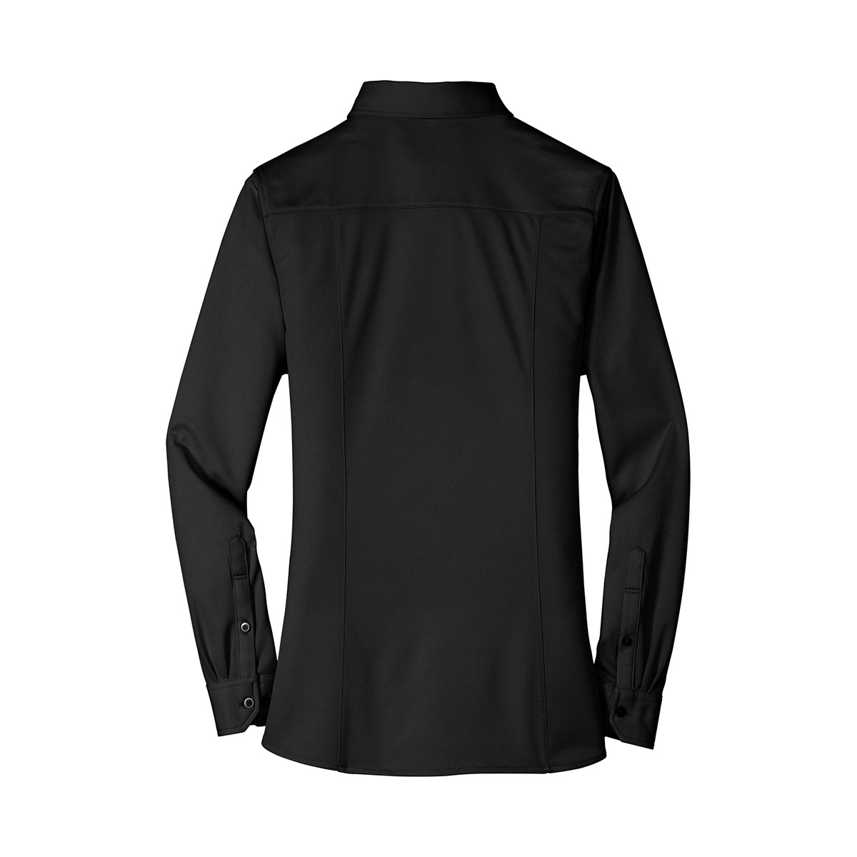 FR19 L570 Port Authority Ladies Dimension Knit Dress Shirt black back 1200