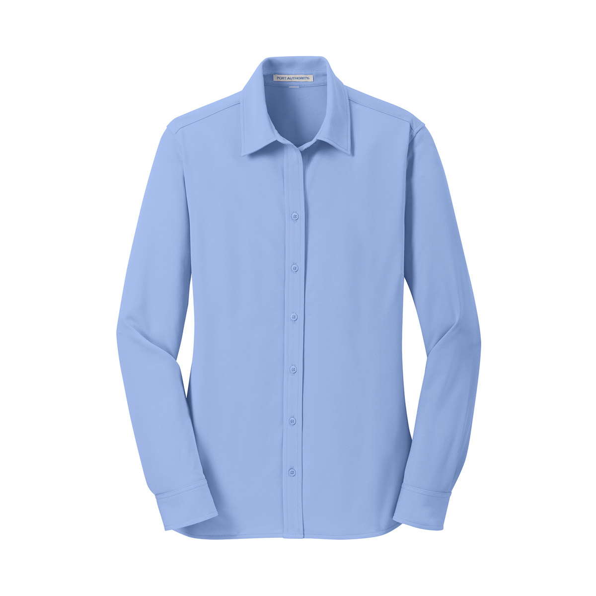 FR19 L570 Port Authority Ladies Dimension Knit Dress Shirt dressshirtblue front 1200