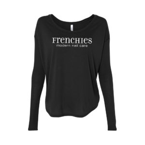 FR0519 Womens Flowy Long Sleeve Tee with 2x1 Sleeves front white 1200
